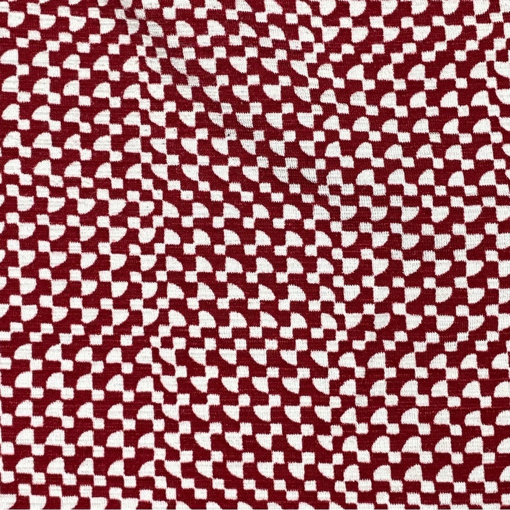 Coldwater Creek Red White Houndstooth Print Sleeveless Stylish Top - Sz XL/16 - Picture 9 of 15